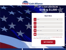 Tablet Screenshot of 1hourcashalliance.com